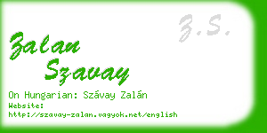 zalan szavay business card